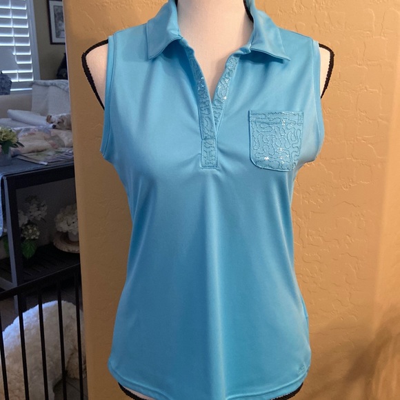 Izod Tops Izod Womens Golf Shirt Size Sp Cute Beaded Detail Poshmark